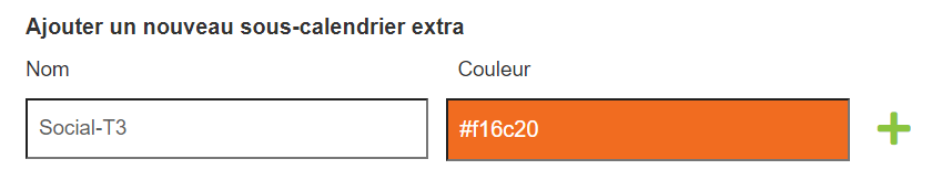 Ajout un sous-calendrier extra