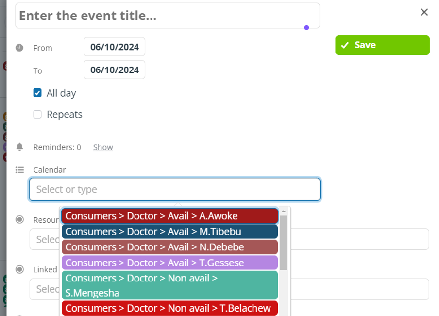 Creating Linked Events