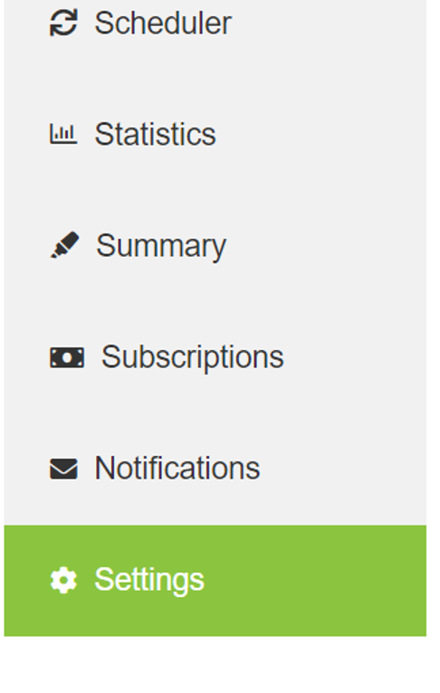 Team2Book Dashboard Settings