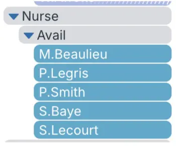 Nurses in blue