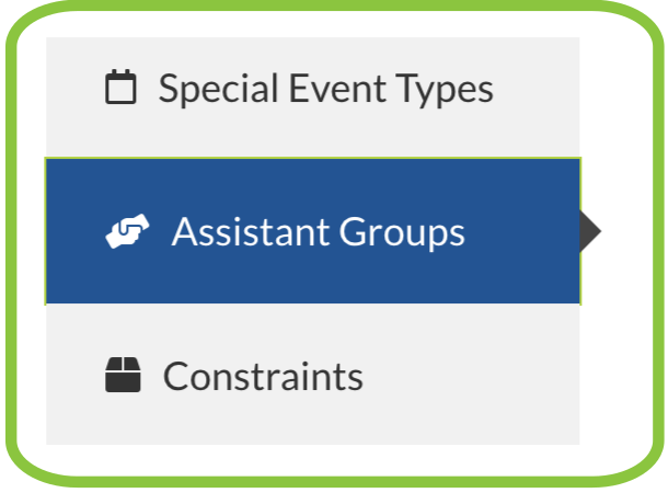Assistant Groups from the Team2Book Dashboard