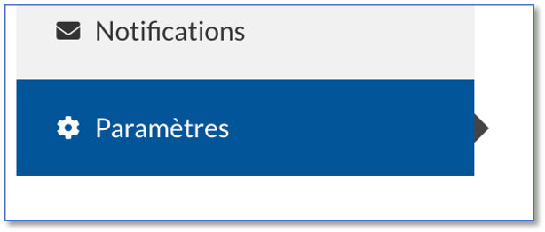 Section paramètres du tableau de bord de Team2Book