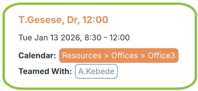 Resource of the assisted consumer with the Teamed With value automatically filled.