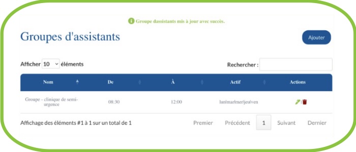 Groupes d'assistants