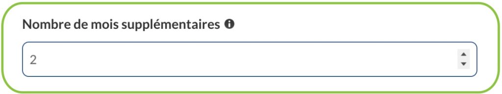 Nombre de mois supplémentaires pour la planification des gardes