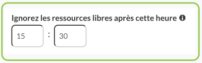 Ignorer les ressources libres après une certaine heure.